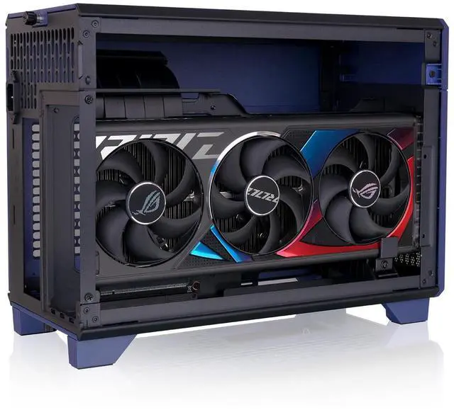 Alt view image 11 of 12 - Thermaltake TR100 Koralie Edition; mITX Support; 18.9 Liters; PCIe 4.0 Riser Cable Included; 360mm GPU Clearance; 280mm Radiator Support; Removable PCIe Bracket; Cobalt Blue; CA-11A-00SPNN-AR