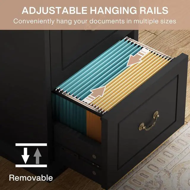 Alt view image 3 of 7 - Tribesigns 4-Drawer File Filing Cabinet, Vertical Office File Cabinet,Black
