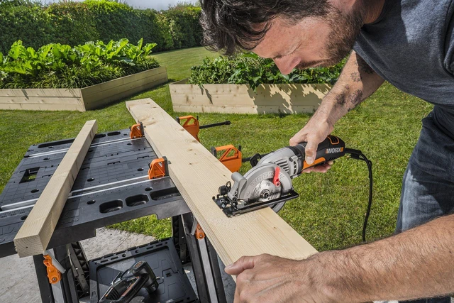 Alt view image 11 of 16 - WORX Pegasus Portable Folding Work Bench & Sawhorse w/ Bar Clamps |