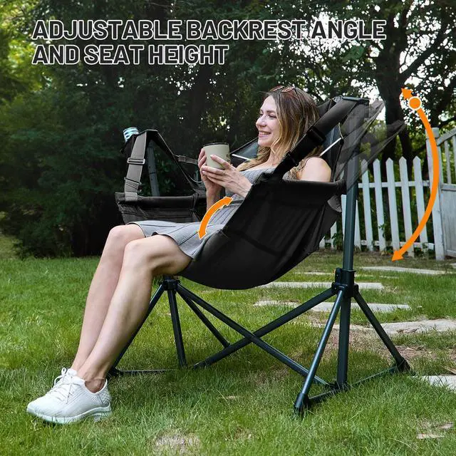 Alt view image 6 of 7 - Hammock Camping Chair, Oversized Swinging Chair, 400lbs Load