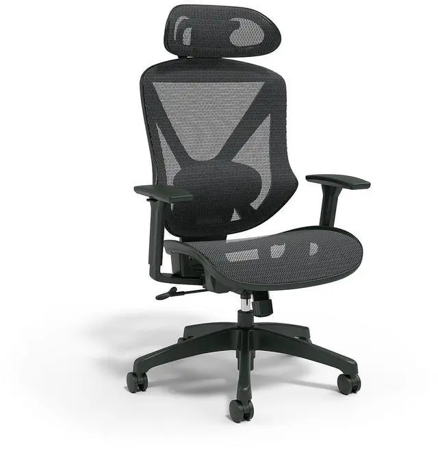Main image of Staples Dexley Ergonomic Task Chair, Mesh, Ergonomic, Lumbar Support, Adjustable Height, Black