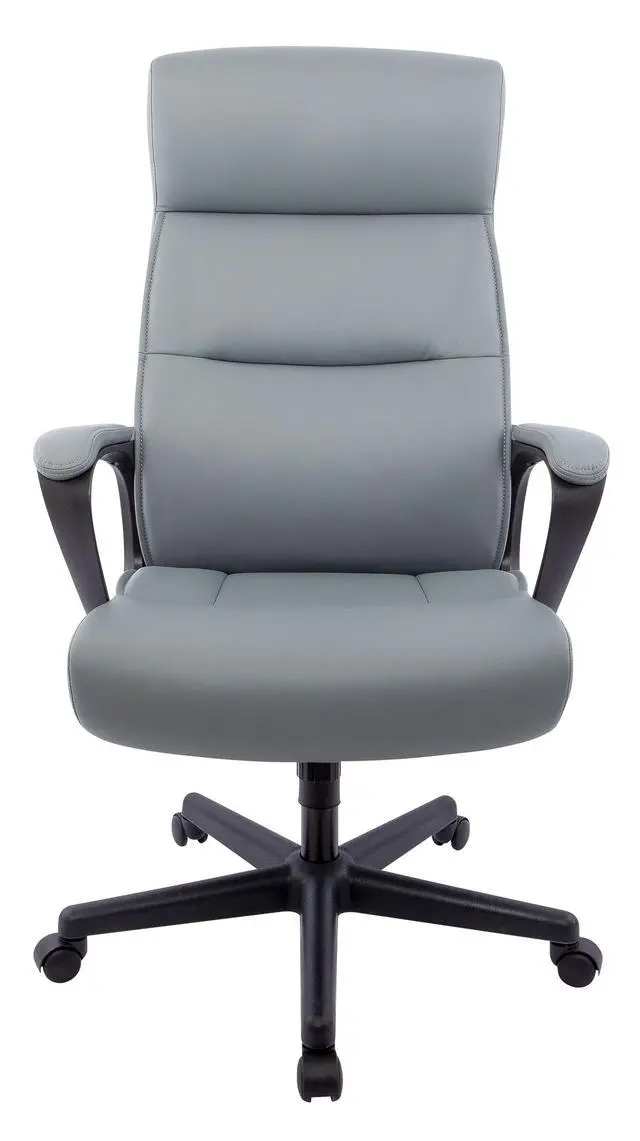 Alt view image 2 of 5 - STAPLES Rutherford Ergonomic Manager & Executive Office Chair, High Back Swivel, Adjustable Height, Luxura Faux Leather, Gray