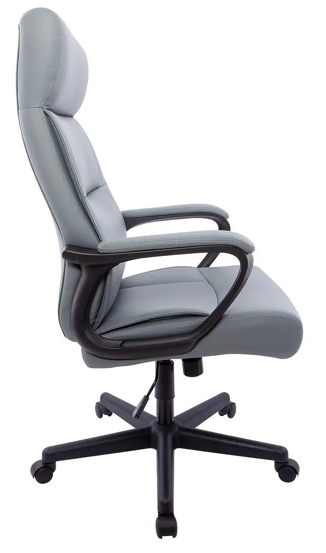 Alt view image 4 of 5 - STAPLES Rutherford Ergonomic Manager & Executive Office Chair, High Back Swivel, Adjustable Height, Luxura Faux Leather, Gray
