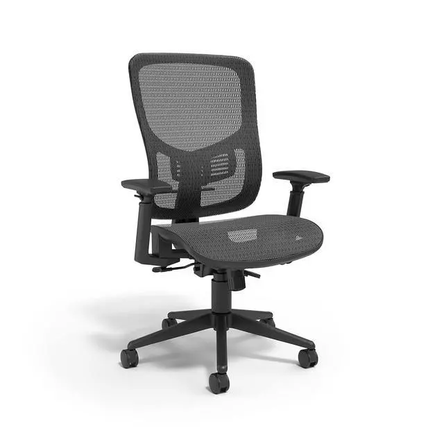Alt view image 6 of 12 - Staples Kroy Mesh Task Chair Black UN59456