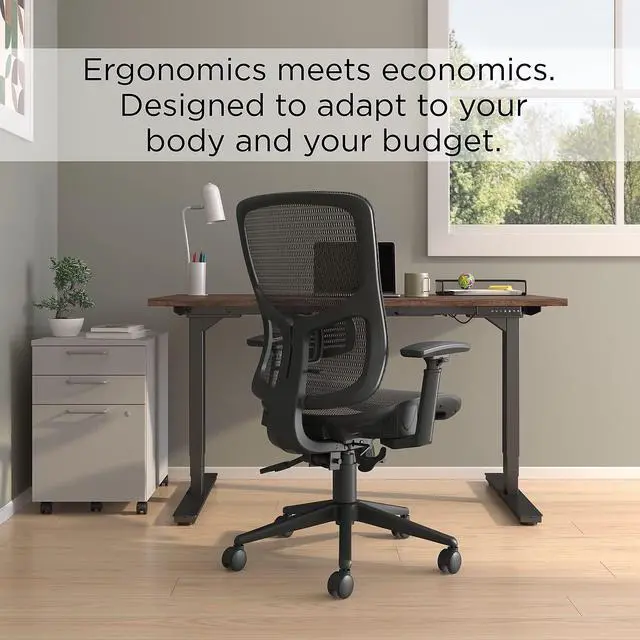 Alt view image 8 of 12 - Staples Kroy Mesh Task Chair Black UN59456