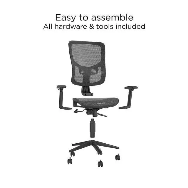 Alt view image 12 of 12 - Staples Kroy Mesh Task Chair Black UN59456