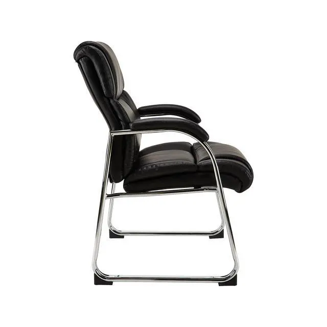 Alt view image 3 of 4 - STAPLES Guest & Reception Chair, Bonded Leather