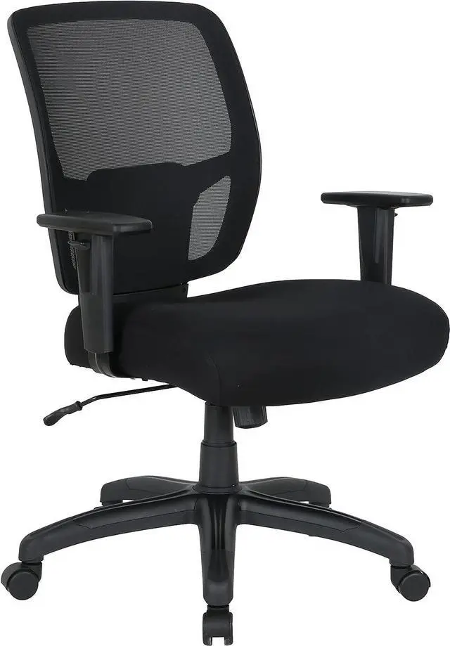 Main image of Amazon Basics Big and Tall Mesh Office Chair with Adjustable Armrests, Lumbar Support, Adjustable Height, 400lbs Capacity, Black