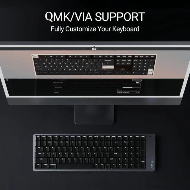 Alt view image 9 of 9 - LOFREE Flow2 Low-Profile Mechanical Keyboard, Aluminum Alloy with Void Linear Switches, Rechargeable Wireless Keyboards with 3 Mode Connections for Windows, macOS (Silver with Silence, 100 Keys)