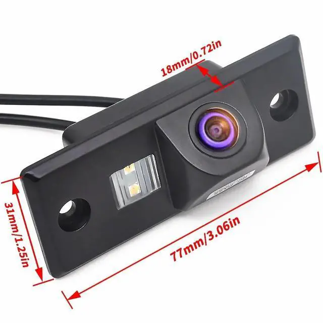Alt view image 3 of 6 - CCD Car Rear View Reverse backup Camera for PORS-CHE CAYENNE VW Volkswagen SKODA FABIA/SANTANA/POLO(3C)/TIGUAN/TOUAREG/PASSAT WF