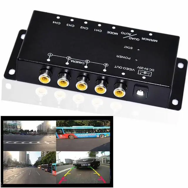 Main image of Car DVR Recorder 9-36V / Parking Assistance Video Switch Combiner Box 360 Degree Left / Right / Front / Rear Camera