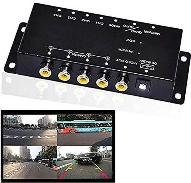 Main image of Auto Wayfeng WF® IR Control 4 Cameras Video Control Car Cameras Image Switch Combiner Box for Left View Right View Front Rear Parking Camera Box