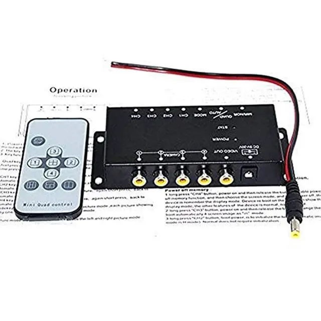 Alt view image 7 of 7 - Auto Wayfeng WF® IR Control 4 Cameras Video Control Car Cameras Image Switch Combiner Box for Left View Right View Front Rear Parking Camera Box