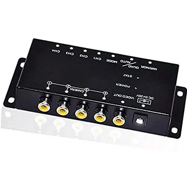 Alt view image 3 of 7 - Auto Wayfeng WF® IR Control 4 Cameras Video Control Car Cameras Image Switch Combiner Box for Left View Right View Front Rear Parking Camera Box