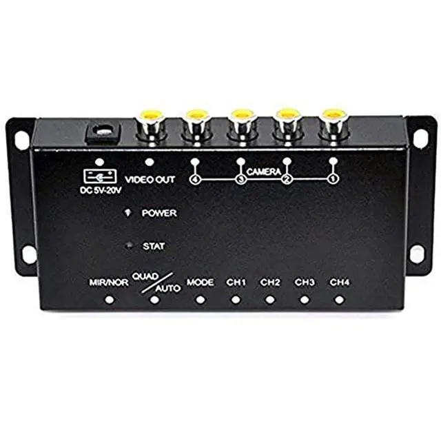 Alt view image 4 of 7 - Auto Wayfeng WF® IR Control 4 Cameras Video Control Car Cameras Image Switch Combiner Box for Left View Right View Front Rear Parking Camera Box