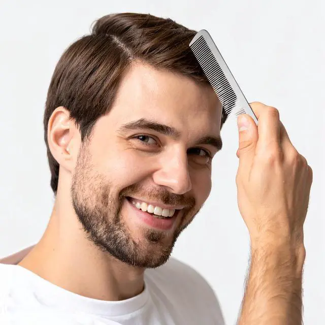 Alt view image 4 of 7 - 3PCS Metal Comb, Metal Hair Comb for Men, Anti Static Fine Tooth Combs for Women And Men's Hairdressing Supplies And Hairstyle Design