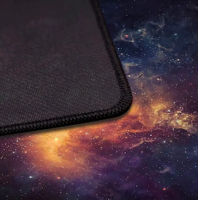 Alt view image 4 of 7 - Large Extended Gaming Mouse Pad with Stitched Edges, Non-Slip Waterproof Rubber Base Mouse Pad for Office, Computer, Keyboard, Laptop and Home Desk Pad 35.4 x 15.7 x 0.12 Inch (Starry Sky)