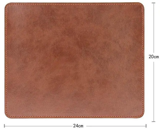 Alt view image 2 of 7 - Non-Slip Rubber Base Leather Mousepad for Laptop Computer PC Personality Desings Gaming Mouse Pad Mat 9.45 X 7.87 inch (Leahter Mouse Pad-Coffee, 9.45 X 7.87 inch)