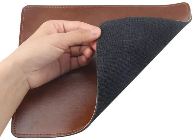 Alt view image 4 of 7 - Non-Slip Rubber Base Leather Mousepad for Laptop Computer PC Personality Desings Gaming Mouse Pad Mat 9.45 X 7.87 inch (Leahter Mouse Pad-Coffee, 9.45 X 7.87 inch)