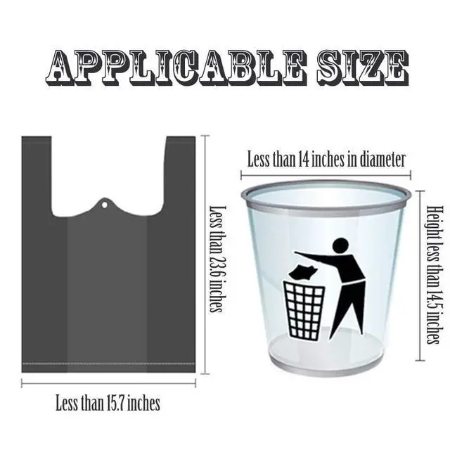 Alt view image 3 of 7 - Small Trash Bags,5 Rolls 46x60 Cm 100 PCS 4 Gallon Garbage Bags, For Kitchen Bathroom Bedroom Office Use
