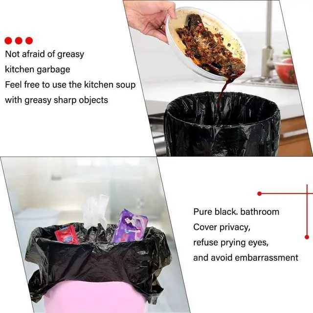 Alt view image 6 of 7 - Small Trash Bags,5 Rolls 46x60 Cm 100 PCS 4 Gallon Garbage Bags, For Kitchen Bathroom Bedroom Office Use