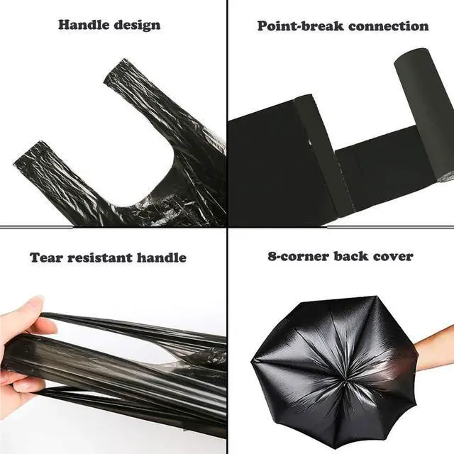 Alt view image 4 of 7 - Small Trash Bags,5 Rolls 46x60 Cm 100 PCS 4 Gallon Garbage Bags, For Kitchen Bathroom Bedroom Office Use