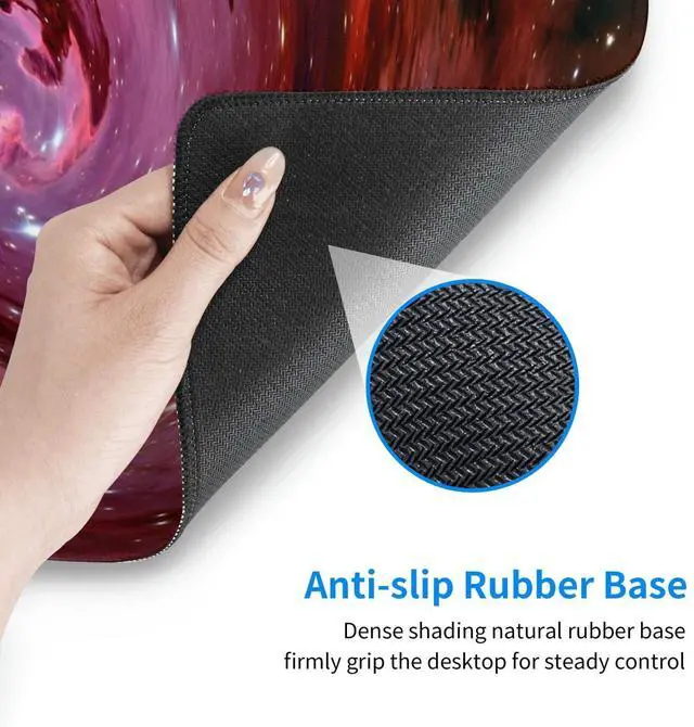 Alt view image 4 of 7 - Universe Outer Space Galaxy XL Large Mouse Pad with Stitched Edges Long Non-Slip Rubber Base Mousepad Laptop Keyboard Mat Desk Pad for Office Home Desk Decor, 31.5" X 11.8"
