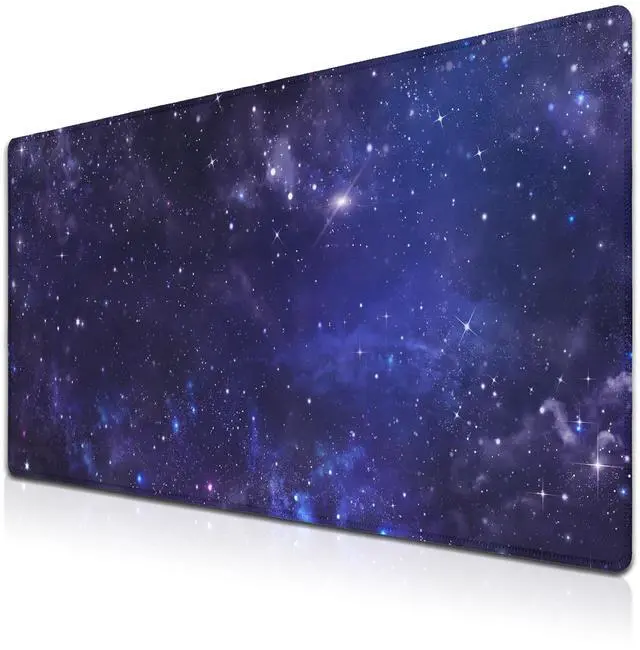 Main image of Office Desk Pad Galaxy Universe, Gaming Mousepad XXL Mouse Pads Large Mouse Pad, Work Desk Mat Non-Slip Rubber Base, 35.4 X 15.7 inch for Work/Game/Office Starry Night Sky Stars Outer Space