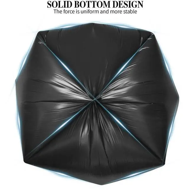 Alt view image 5 of 7 - 5 Rolls Small Trash Garbage Bags, 4 Gallon Strong Thin Material Disposable Kitchen Garbage Bags, Durable Plastic Trash Bags for Office Home Bedroom Garden Waste Bin, 100 Counts (Black)