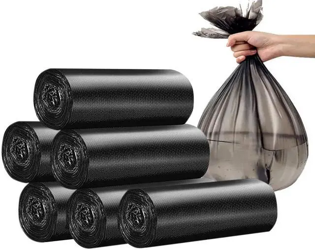 Main image of 4 Gallon Bathroom Trash Bags,6 Rolls Small Trash Garbage Bags, Disposable Trash Bags for Office, Bathroom Wastebasket Waste Bin (120 Count, 4Gallon Black)