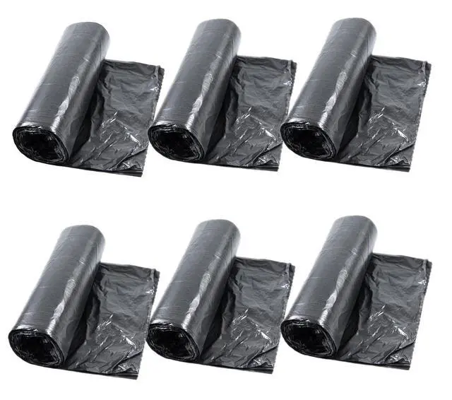 Alt view image 7 of 7 - 4 Gallon Bathroom Trash Bags,6 Rolls Small Trash Garbage Bags, Disposable Trash Bags for Office, Bathroom Wastebasket Waste Bin (120 Count, 4Gallon Black)