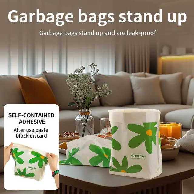 Alt view image 5 of 7 - Disposable Car Garbage Bin Bags, Vomit Trash Bags made with Recycled HDPE for Boat, Plane, Travel, Camping, Bedroom, Study Room, Office and Car, 20 pcs