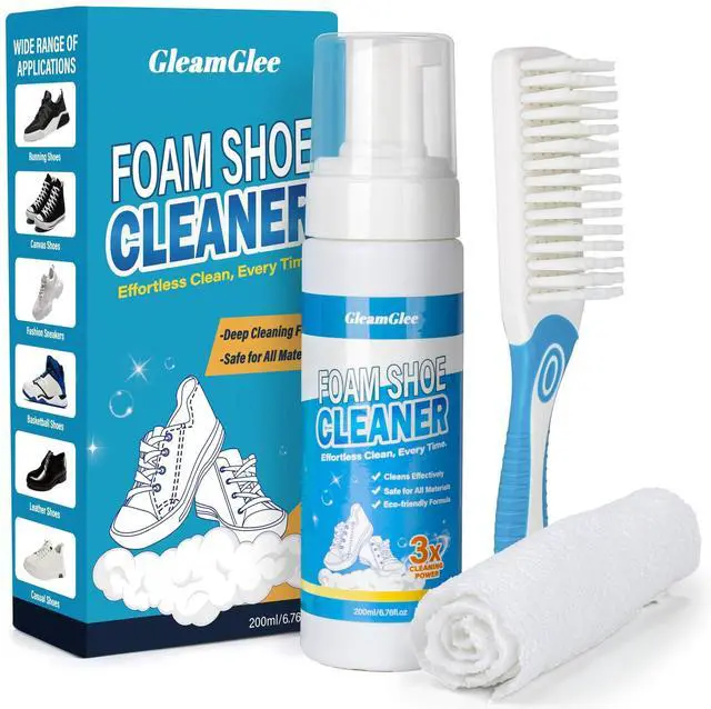 Main image of Shoe Cleaner 6.76 oz Deep-Cleaning Sneaker Cleaner Kit for White Shoes, Lifts Dirt & Stains Fast, with Brush & Towel