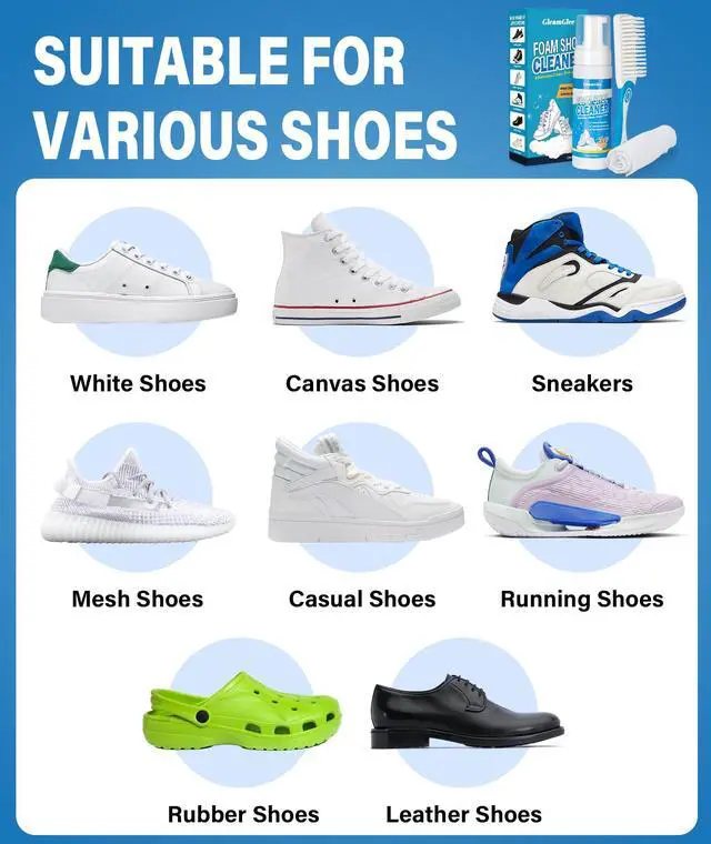 Alt view image 6 of 6 - Shoe Cleaner 6.76 oz Deep-Cleaning Sneaker Cleaner Kit for White Shoes, Lifts Dirt & Stains Fast, with Brush & Towel
