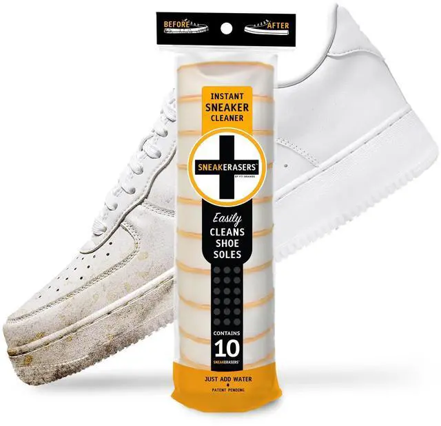 Main image of Instant Sneaker Cleaner, Premium Shoe Cleaning Kit for Sneakers, Dual-Sided Sponges, Effective for Tennis Shoes & Women Men Sneakers, Gentle Rub Design (10 Pack)