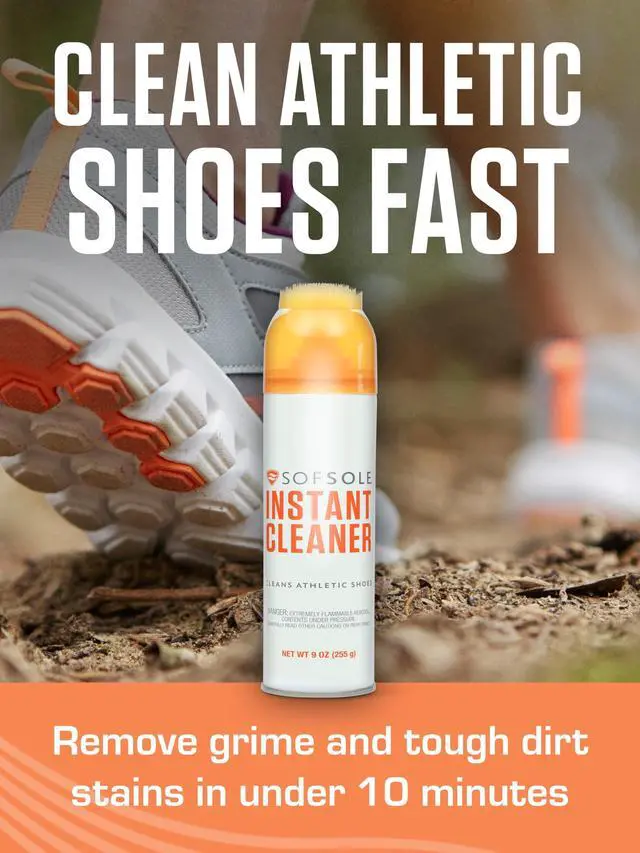Alt view image 2 of 7 - Instant Cleaner 5 oz or 9 oz - Deep Cleaning Foaming Action Lifts Dirt & Debris from Toughest Fabrics & Materials - Scrub Top Applicator - Refreshing Scent - Athletic Shoes & Footwear