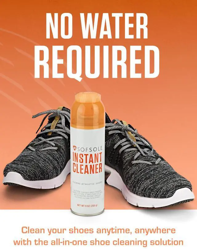 Alt view image 5 of 7 - Instant Cleaner 5 oz or 9 oz - Deep Cleaning Foaming Action Lifts Dirt & Debris from Toughest Fabrics & Materials - Scrub Top Applicator - Refreshing Scent - Athletic Shoes & Footwear