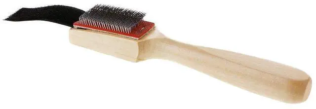 Alt view image 3 of 7 - Wood Suede Sole Wire Dance Shoes Cleaning Brush for Footwear