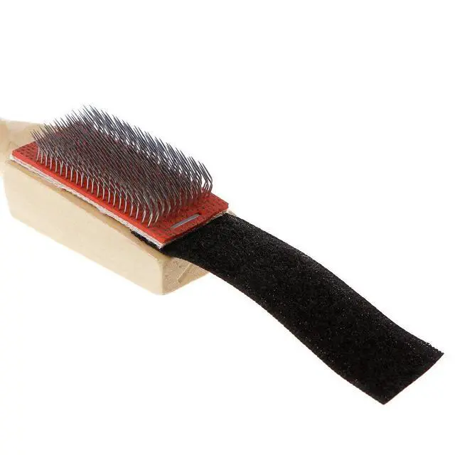 Alt view image 4 of 7 - Wood Suede Sole Wire Dance Shoes Cleaning Brush for Footwear