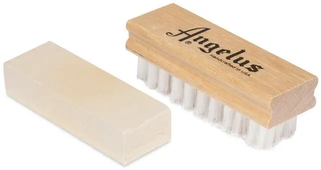 Main image of Suede & Nubuck Cleaner Kit - 1 Cleaning Eraser Block and 1 Nylon Bristle Brush - Eliminates Stains, Removes Spots, Restores Nap - for Leather Suede Shoe, Handbags, Jackets, Boots, Furniture