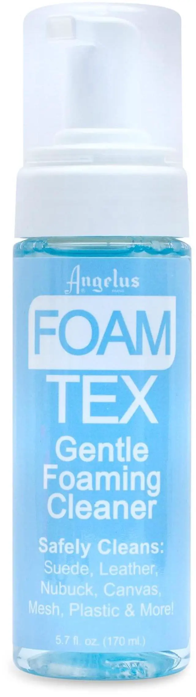 Main image of Foam-Tex Gentle Shoe Sneaker Cleaner for Leather, Nubuck, Suede, Canvas, Plastic - Foaming Shoe Cleaner to Clean Dirt, Stains, Grime - 5.7oz Pump