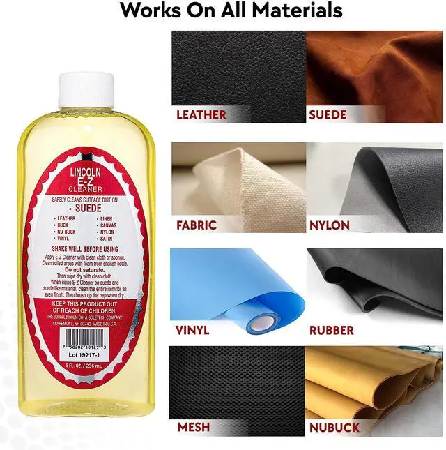 Alt view image 4 of 6 - E-Z Cleaner -The Original All-Purpose Cleaner for Leather, Suede, Fabric- Removes Dirt, Salt Stains 8oz Made in USA