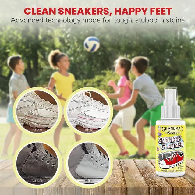 Alt view image 4 of 7 - Shoe Cleaner - Stain Remover Spray for Rubber, Canvas and Leather - Removes Dirt, Grime and Grass - Sneakers Cleaner for Outdoor Shoes, Slippers and Moccasins - 3 Ounce