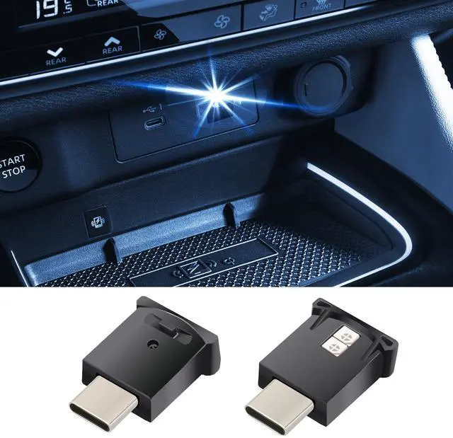 Main image of Mini USB LED Car Light, DC 5V Intelligent Interior Car Lights, Atmosphere Lamp for Car, Plug-in Interface, Suitable for Car, Laptop Keyboard, Home Office, Adjustable Brightness (Type C)