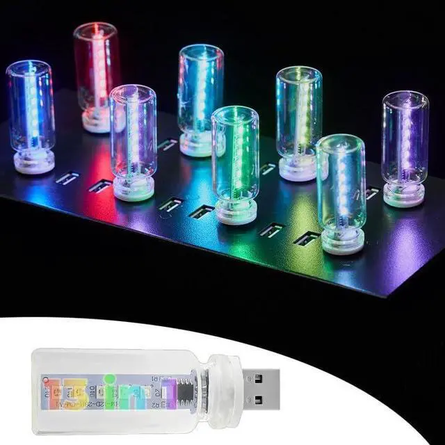 Main image of 13 in 1 Car USB Night Light, Touch Adjustment Interior Car Lights, Portable Mini Glass Bottle LED Bulb Night Lights for Car, Camping, Party, Holiday Decoration, Bedroom, Desktop