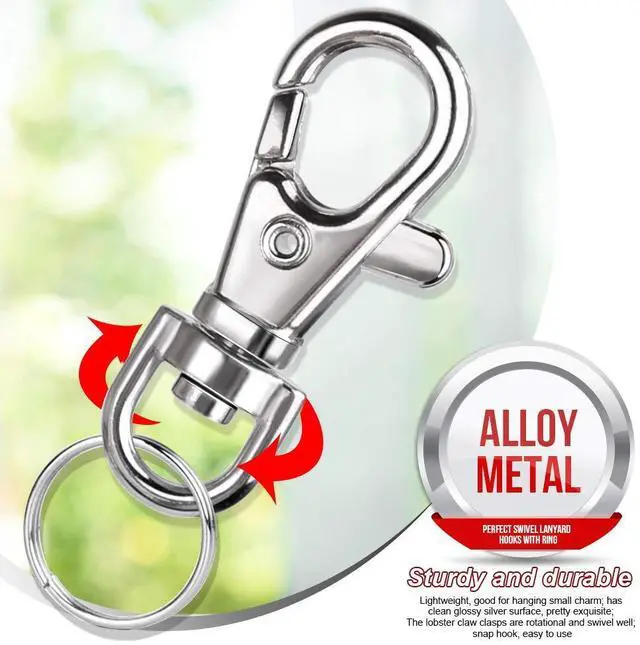 Alt view image 4 of 7 - 160PCS Lobster Claw Clasps and Key Rings, Keychain Making Kit, 80PCS Keychain Clips and 80PCS Key Chain Rings, Key Chain Making Kit for Crafts, Keychains, Jewelry