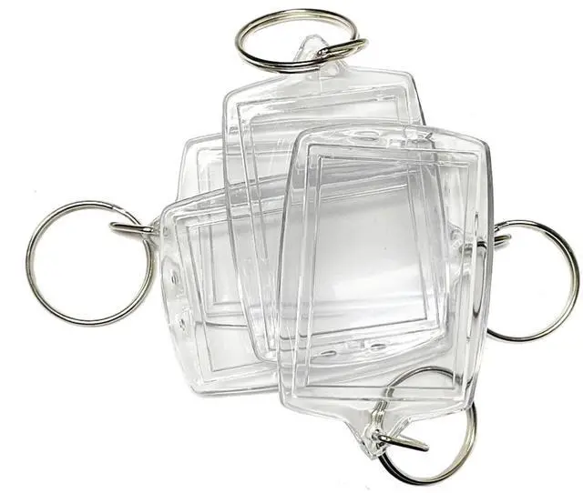 Alt view image 6 of 6 - 20Pcs Acrylic picture Keychain Blanks Photo Keychain Clear in Photo Keychain Acrylic Picture Frame Keyrings (Rectangle)