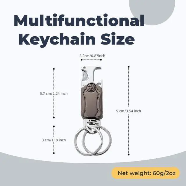 Alt view image 2 of 7 - key chain,keychain clip,Universal Key Fob Keychain Holder for Men and Women,360 Degree Rotatable,Bottle Opener,Carabiner Car Key Chains.