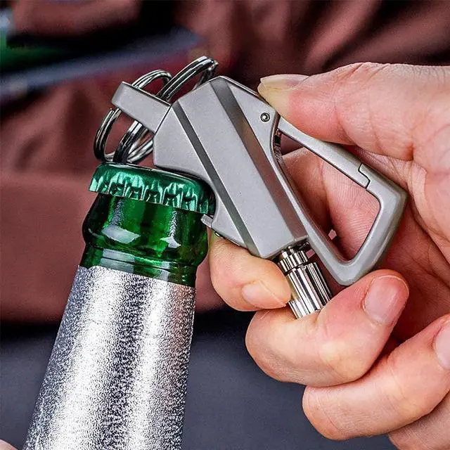 Alt view image 6 of 7 - 2 Pack Permanent Match Infinity Lighter with Multitool Keychain Bottle Opener, Reusable Waterproof Match Strike Anywhere, Forever Flint Fire Starter for Outdoor Survival, for Men