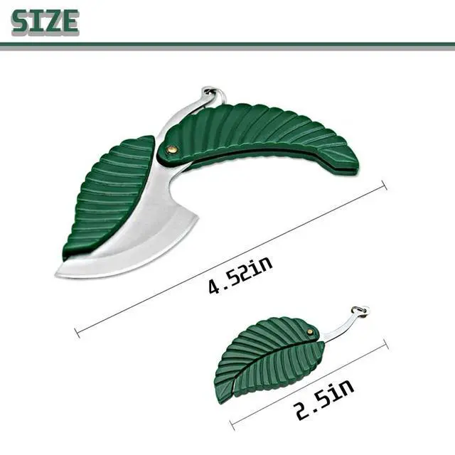 Alt view image 3 of 3 - 2 Packs Of Green Leaf Key Chain Multi -Function Pocket Outdoor Multi -Function Tool Key Accessories Creative Gifts For Women